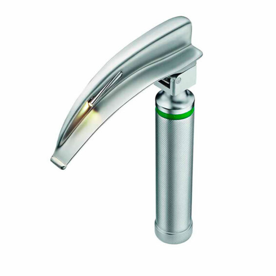 Laringoscopio con palas de fibra óptica extraíble