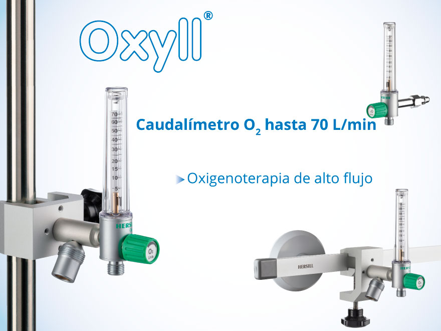 NUEVO Caudalímetro Oxígeno OXYLL 70 L/min – Oxigenoterapia de alto flujo