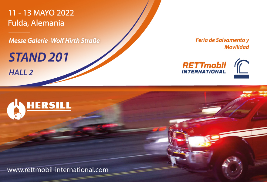 LOS PRODUCTOS DE HERSILL EN LA FERIA LÍDER INTERNACIONAL DE RESCATE Y MOBILIDAD RETTMOBIL – 11-13 MAYO 2022