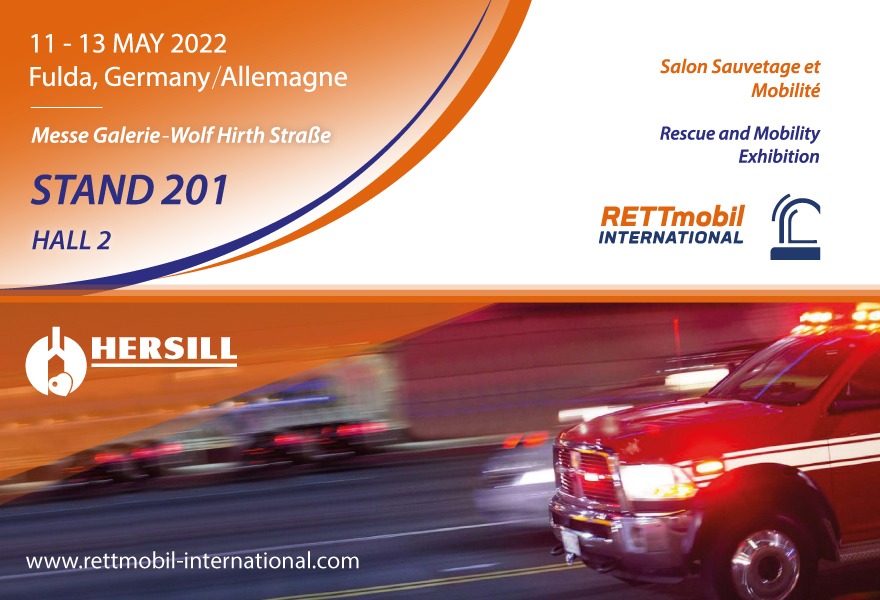 HERSILL PRODUCTS IN RETTMOBIL, THE INTERNATIONAL LEADING EXHIBITION FOR RESCUE AND MOBILITY – 11-13 MAY 2022