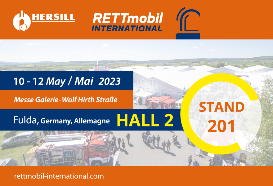 HERSILL au Salon International Leader du Sauvetage et de la Mobilité RETTMOBIL – 10 – 12 Mai 2023