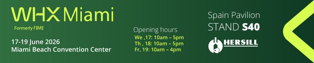 Hersill en WHX Miami 2026 Hersill information banner for the World Health Expo Miami 2026, Stand S40 in the Spanish Pavilion.
