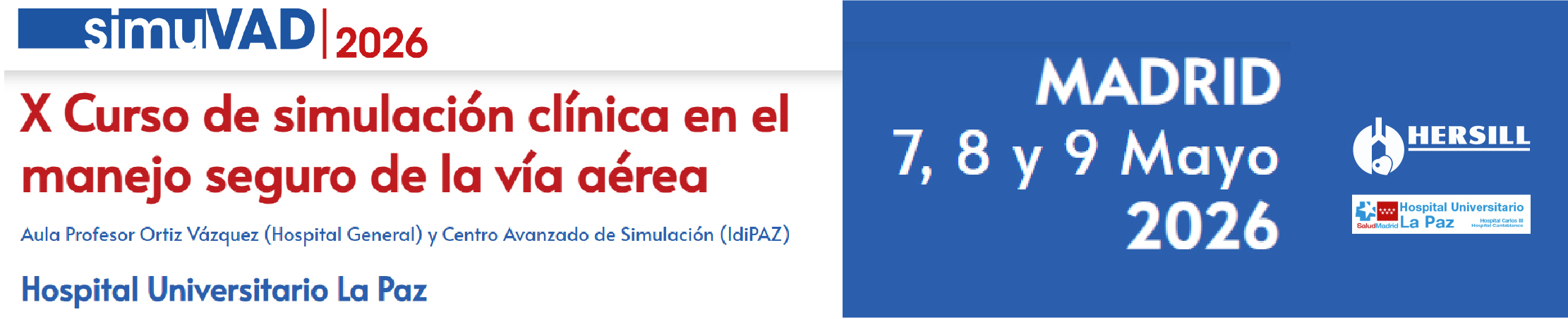 X Curso de simulación clínica en el manejo seguro de la vía aérea